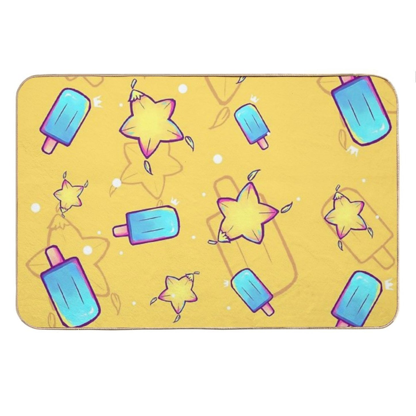 Kingdom Hearts Seasalt And Paopu Pattern Bath Mat