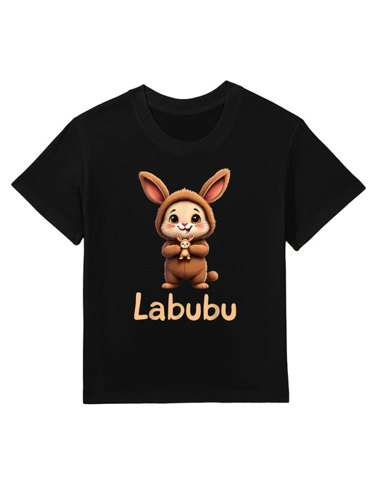 Labubu Cute Funny Monsters Brown Design Kids T-Shirt