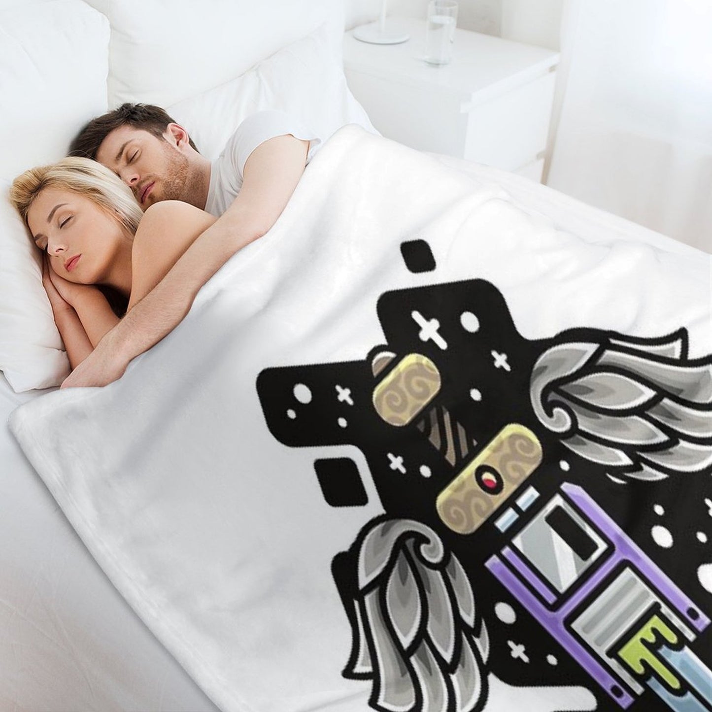 Wings Floppy Sword Throw Blanket