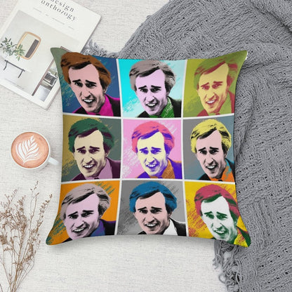 Alan Partridge Warhol Inspired Pop Art 3x3 Soft Fade-Resistant Throw Pillow