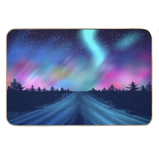 North Aurora Borealis Reflection Bath Mat