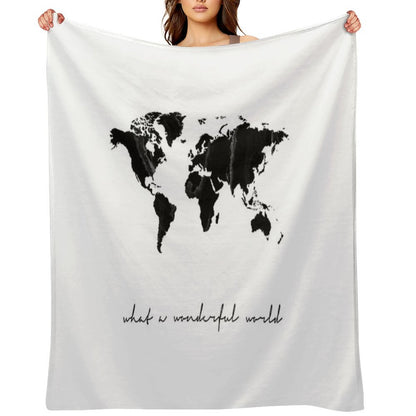 World Map Print, Scandinavian, Nordic, Marble, Fashion Print, Scandinavian Art, Modern Art, Wall Art, Print, Minimalistic, Moder Throw Blanket