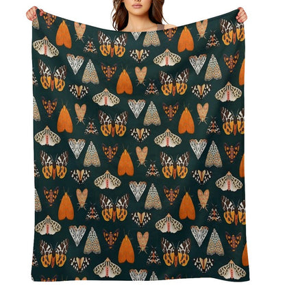 Tiger Moths Throw Blanket