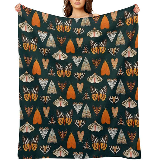 Tiger Moths Throw Blanket