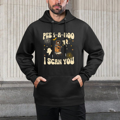 Peek-A-Boo I Scan You, Ultrasound Halloween Adjustable Hood Hoodie