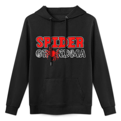 Womens Spider Grandma Spidey Birthday Matching Family Christmas Adjustable Hood Hoodie