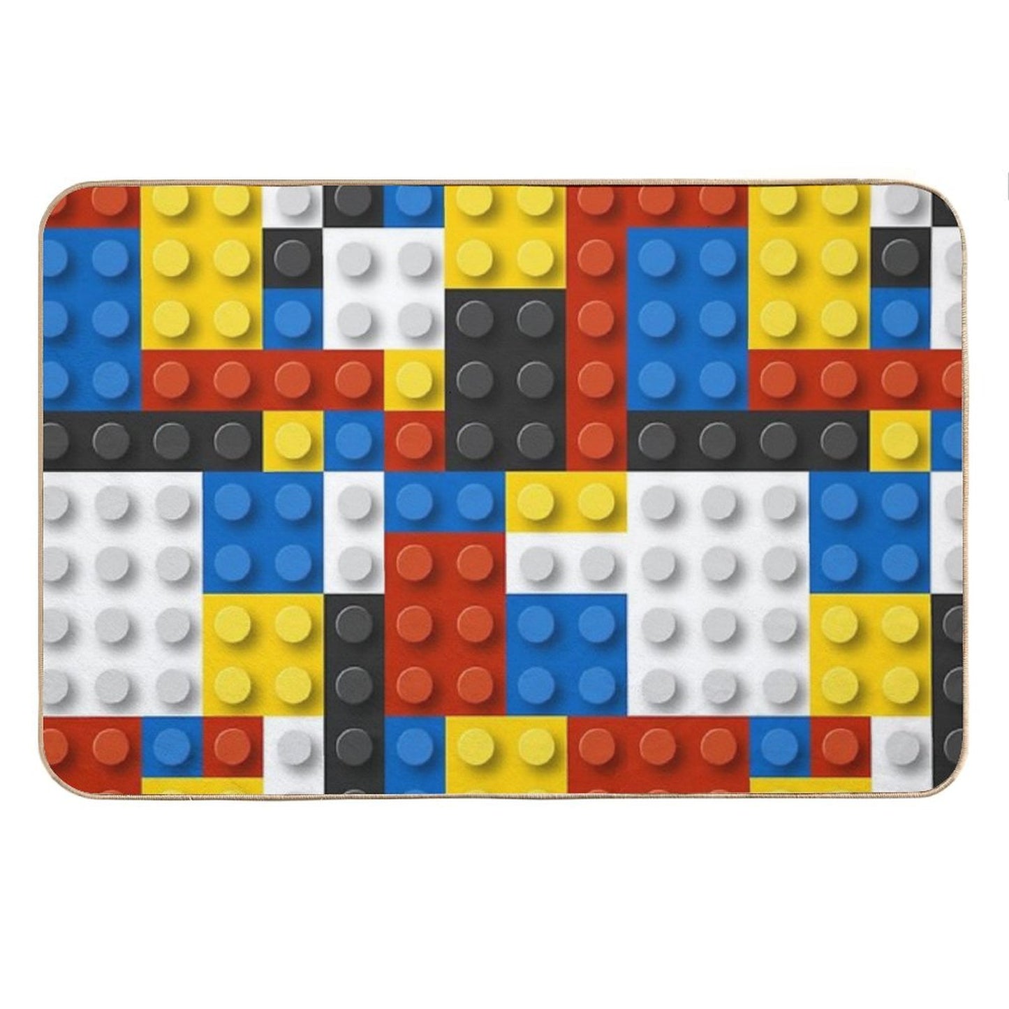 Mondrian Blocks De Stijl Modern Art Bath Mat