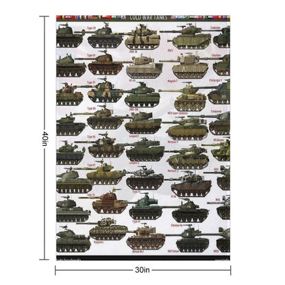 Cold War Main Battle Tanks Throw Blanket