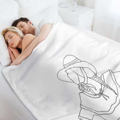 Dancer Looking to The Side, Bottomless Throw Blanket