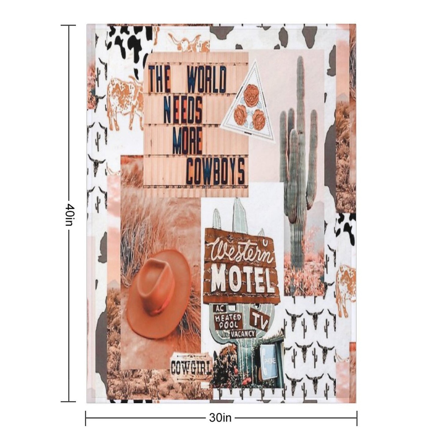 Western, Cowgirl Collage Art  Pinterest, Yeehaw Collage Throw Blanket