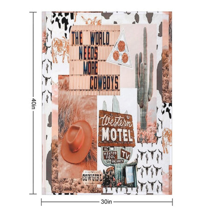 Western, Cowgirl Collage Art  Pinterest, Yeehaw Collage Throw Blanket
