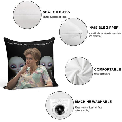 Kate Mckinnon Aliens Soft Reinforced Edging Throw Pillow