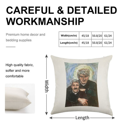 Entertaining Father Stone (Father Ted) Linen Throw Pillow Cover