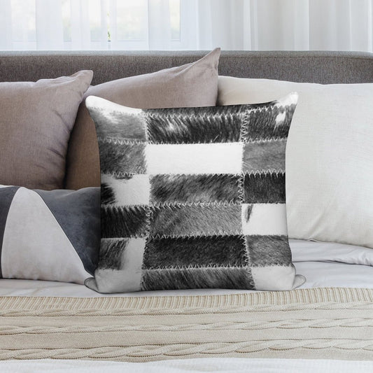 Patchwork Cowhide Rug Soft Home Decor Throw Pillow