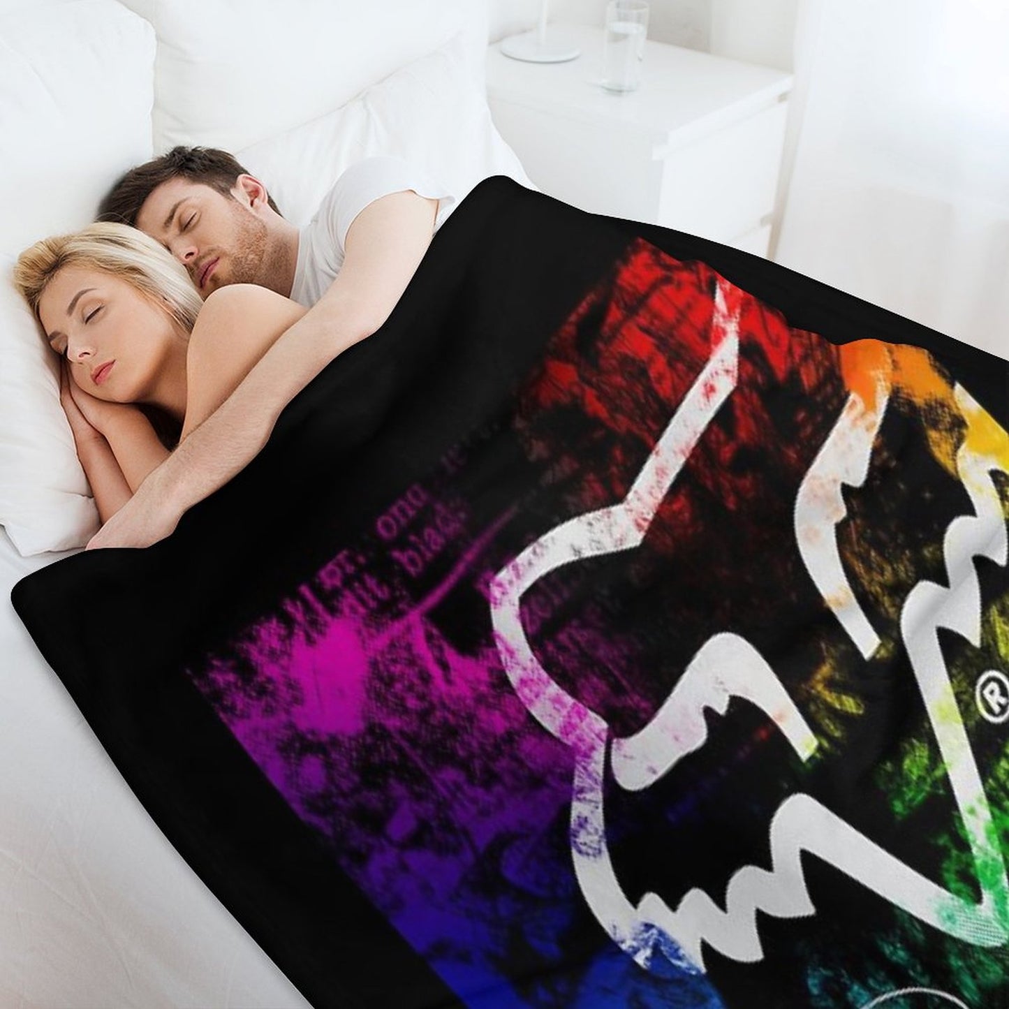 Paint Splatter Racing Merch Braap Mixed Colors Throw Blanket