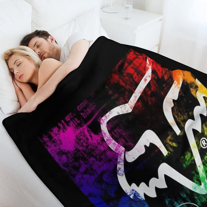 Paint Splatter Racing Merch Braap Mixed Colors Throw Blanket