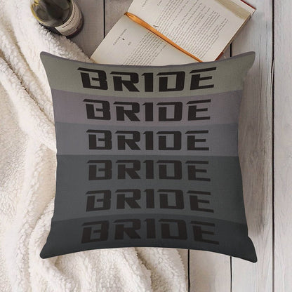 BRIDE JDM MATERIAL Linen Throw Pillow Cover