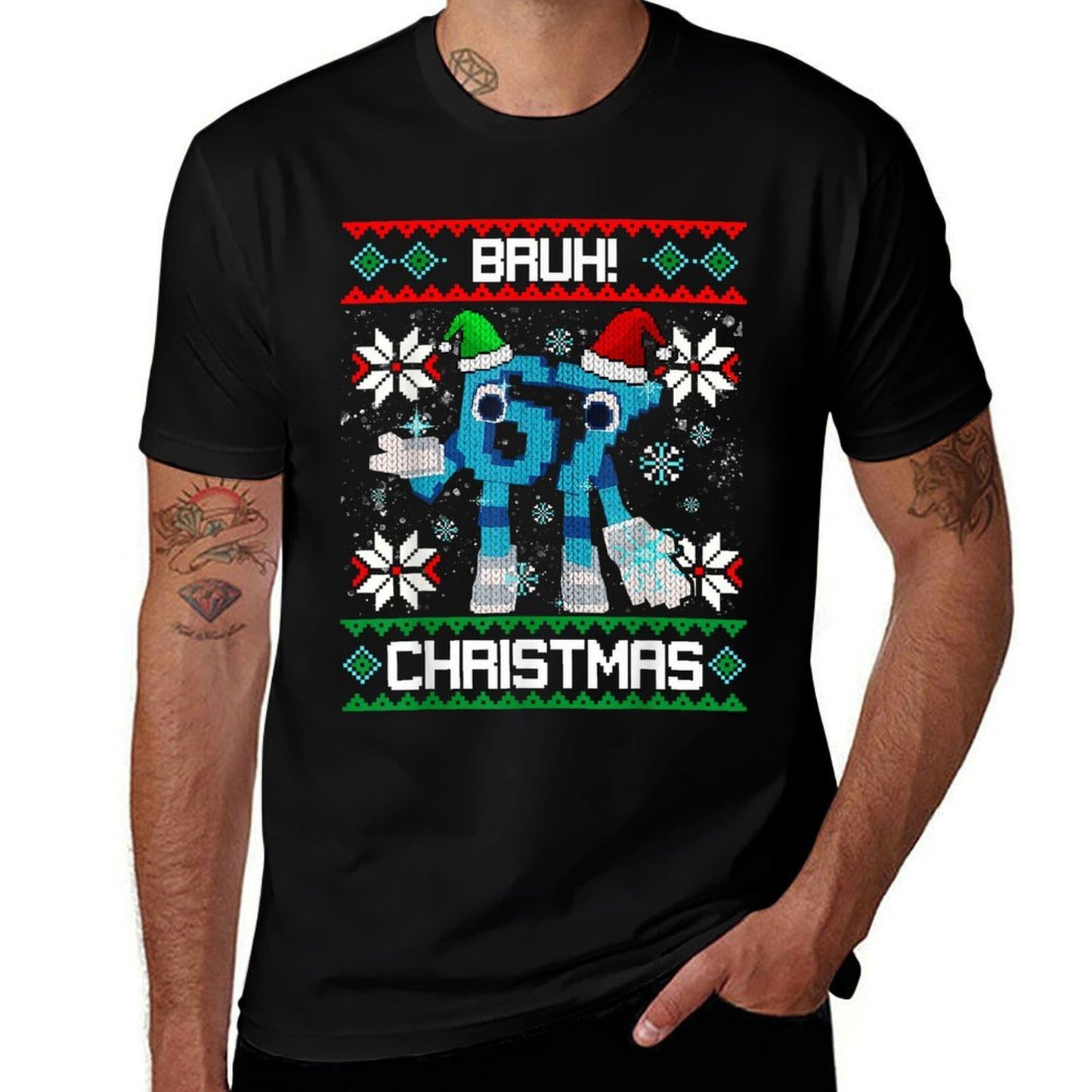 Bruh 67 Santa Christmas Funny Brainrot for Boys Kidsns  Oversized Silhouette T-Shirt