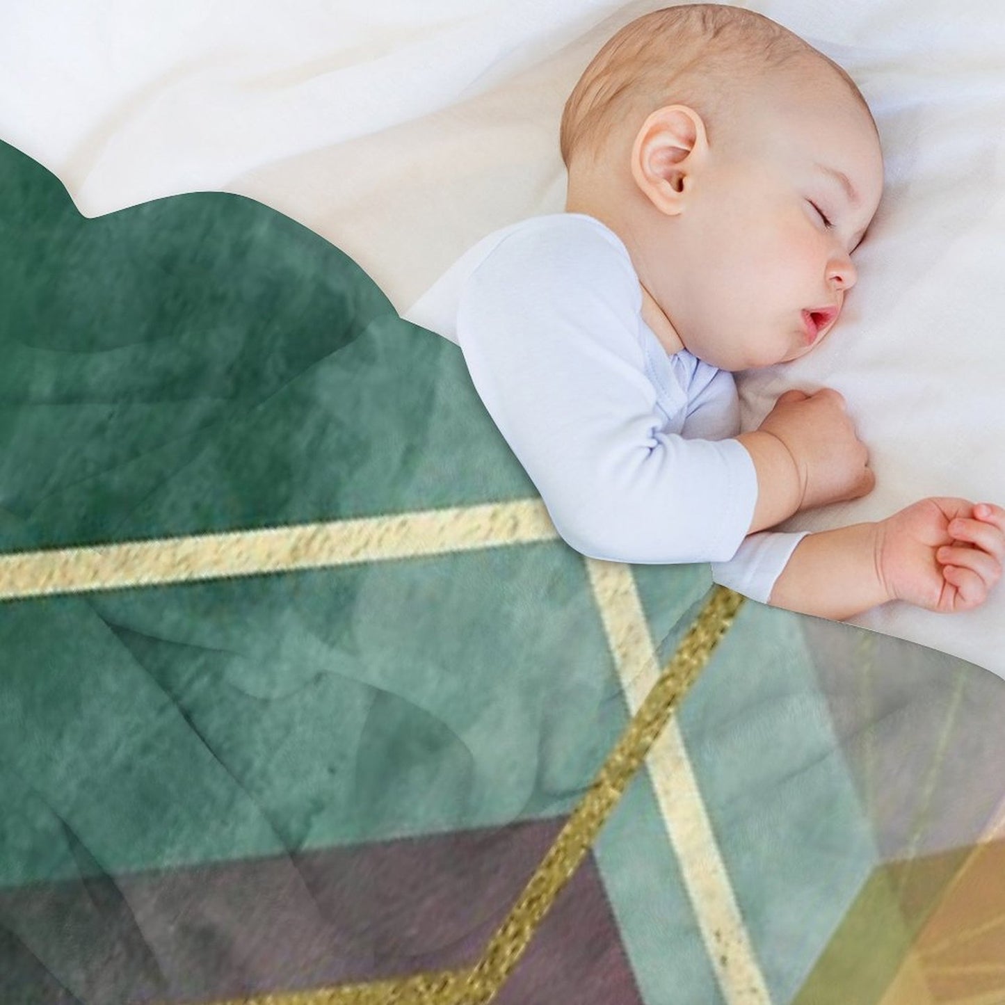 Emerald Green And Pink Geo No 1 Throw Blanket
