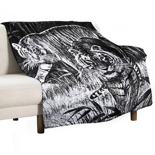 Cobija Del Tigre Mexican Blanket Tiger Meme Throw Blanket