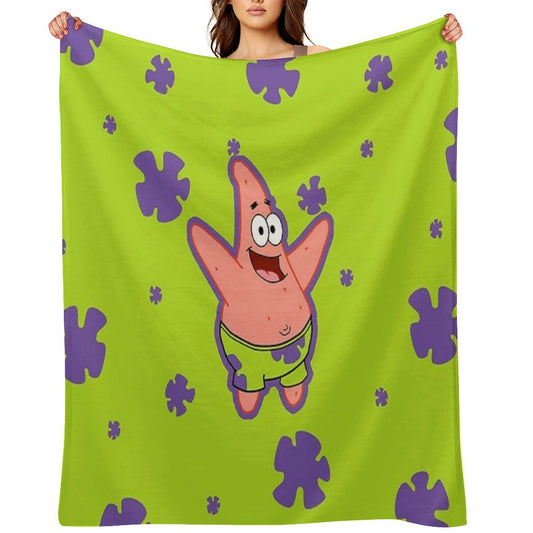 Patrick Star Pattern Throw Blanket