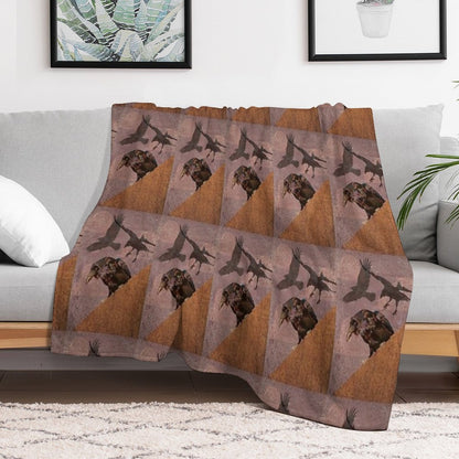 Grimey Crows Throw Blanket