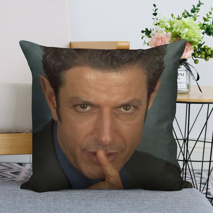 Jeff Goldblum Linen Throw Pillow Cover