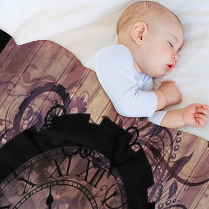 Steampunk Clock Throw Blanket