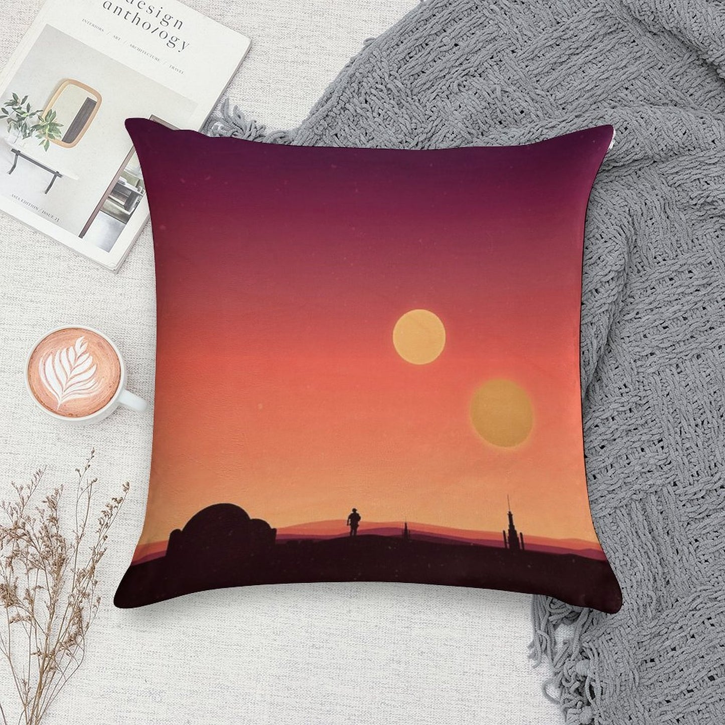 Tatooine Soft Home Decor Throw Pillow