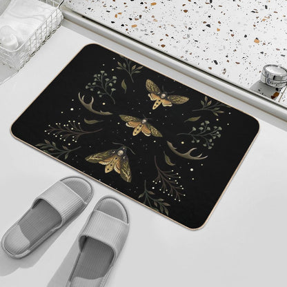 Death Head Moths Night Bath Mat