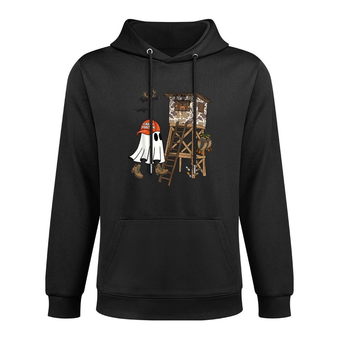Candy Hunter Camo Ghost Boys Halloween Deer Duck Hunting Shape Retention Hoodie