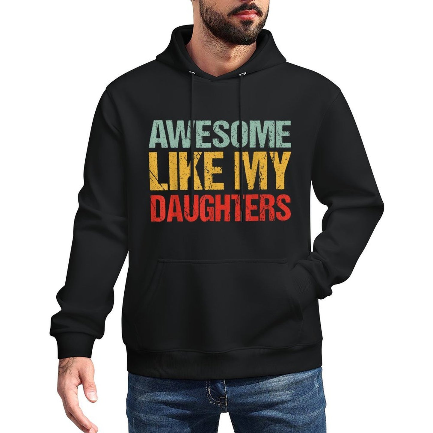 Awesome Like My DaughterS Funny Men Dad Fathers Day Breathable Fabric Hoodie