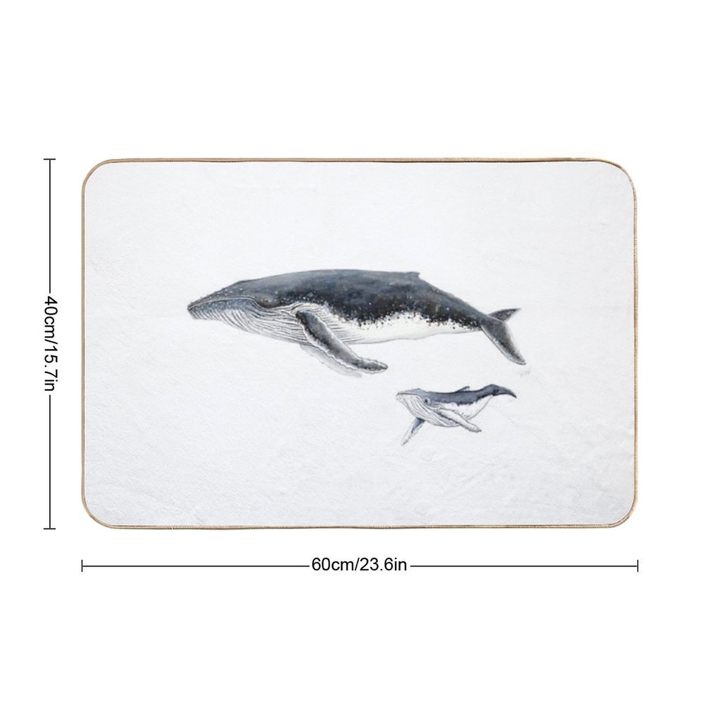 Humpback Whale Mother And Baby Whale Megaptera Novaeangliae Bath Mat