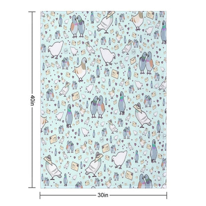Pigeons Throw Blanket
