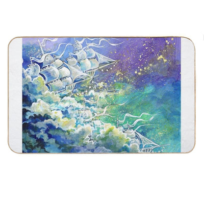 Cloud Ships Bath Mat