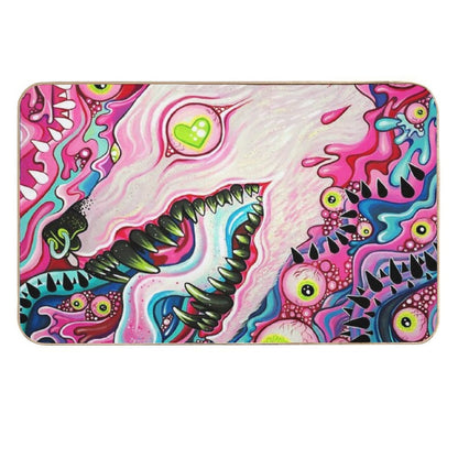 Glitterwolf Acrylic Painting  Long-Lasting Bath Mat