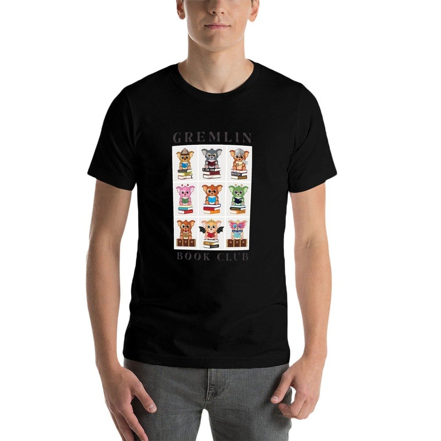 Gremlin Book Club Collage  Polyester Blend T-Shirt