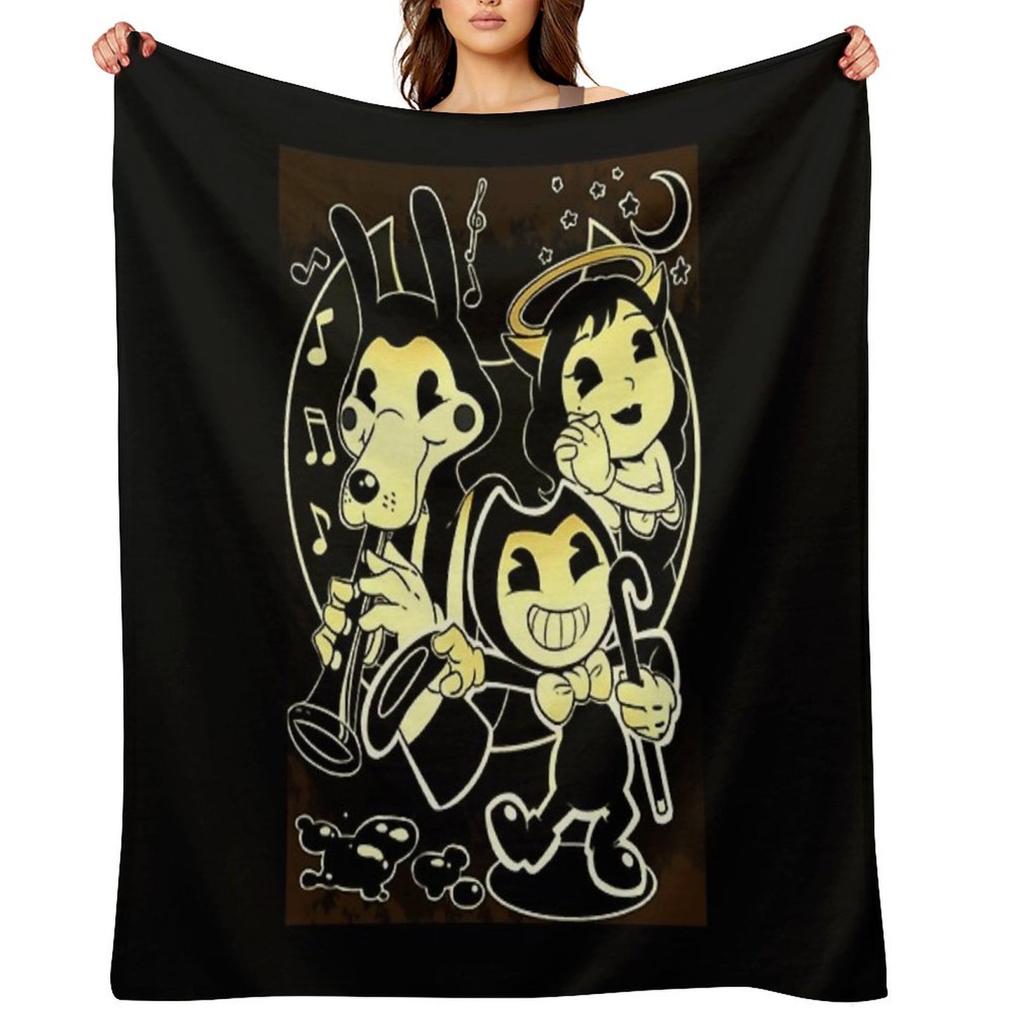 Bendy Boris And Alice Throw Blanket