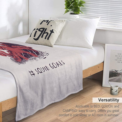 Squid Goals Throw Blanket