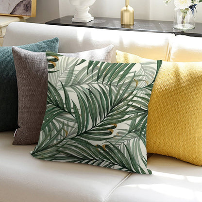 Palm Leaves Soft Home Decor Throw Pillow