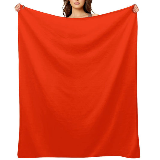 Scarlet Red Throw Blanket
