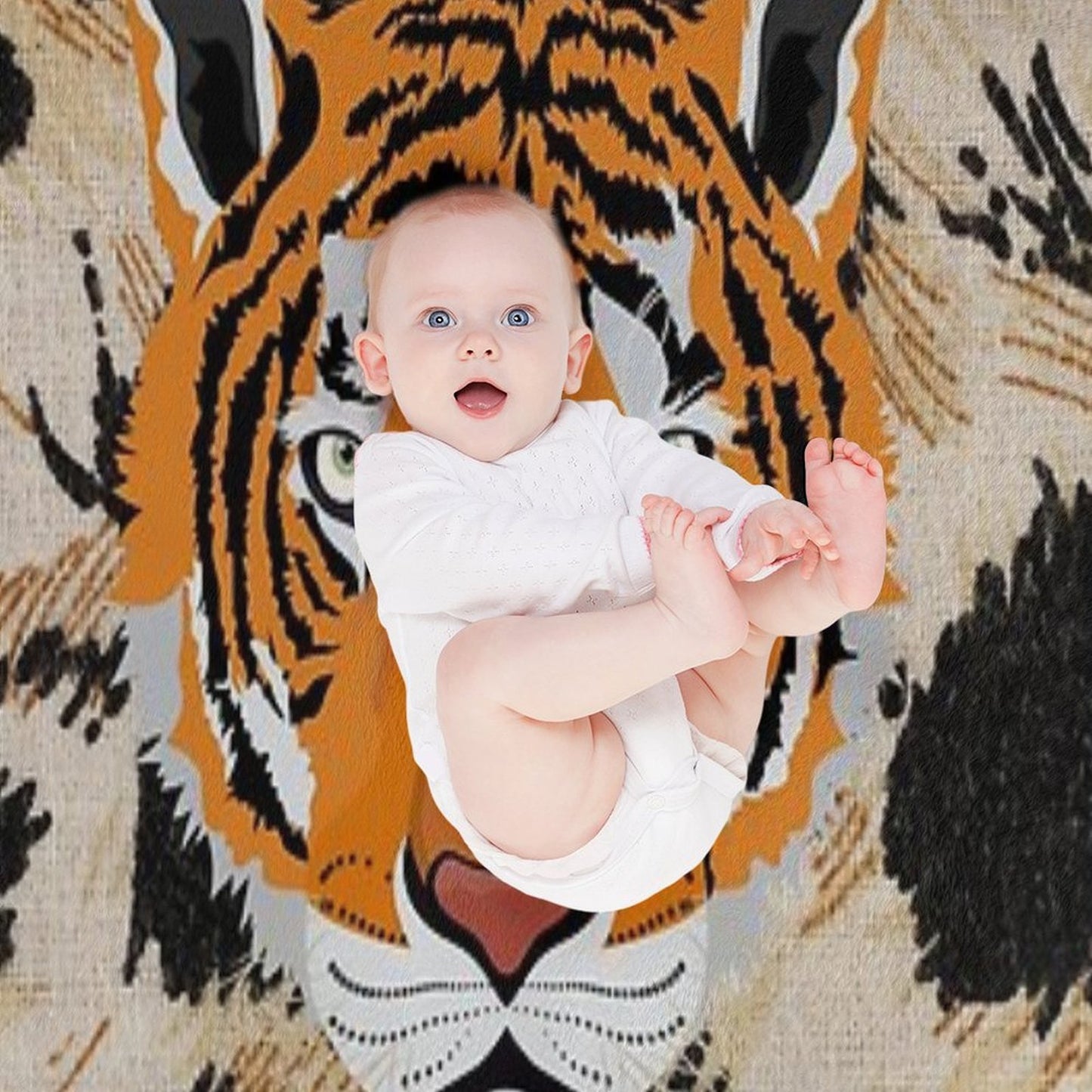 Copy of TIGER HEAD IN BEAUTIFUL COLORS. Throw Blanket