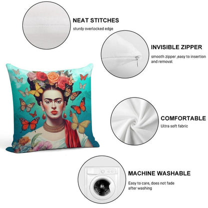 Frida Kahlo 4 Soft Washable Throw Pillow