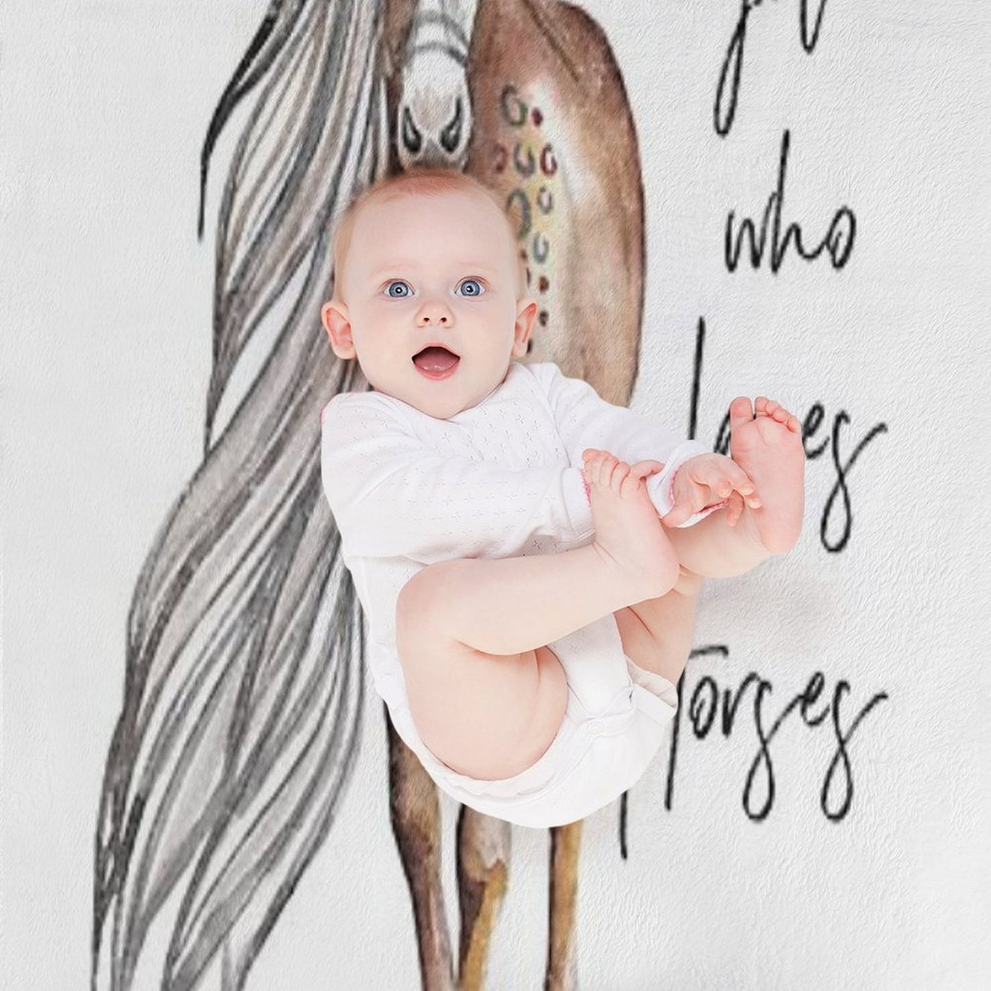 Just A Girl Who Loves Horses - Horse Lover Design Throw Blanket