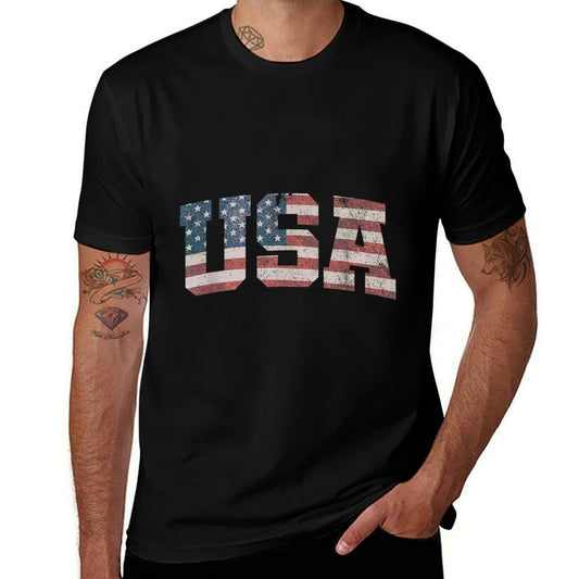 USA US Patriotic 4th of July America  Slim-fit Cut T-Shirt