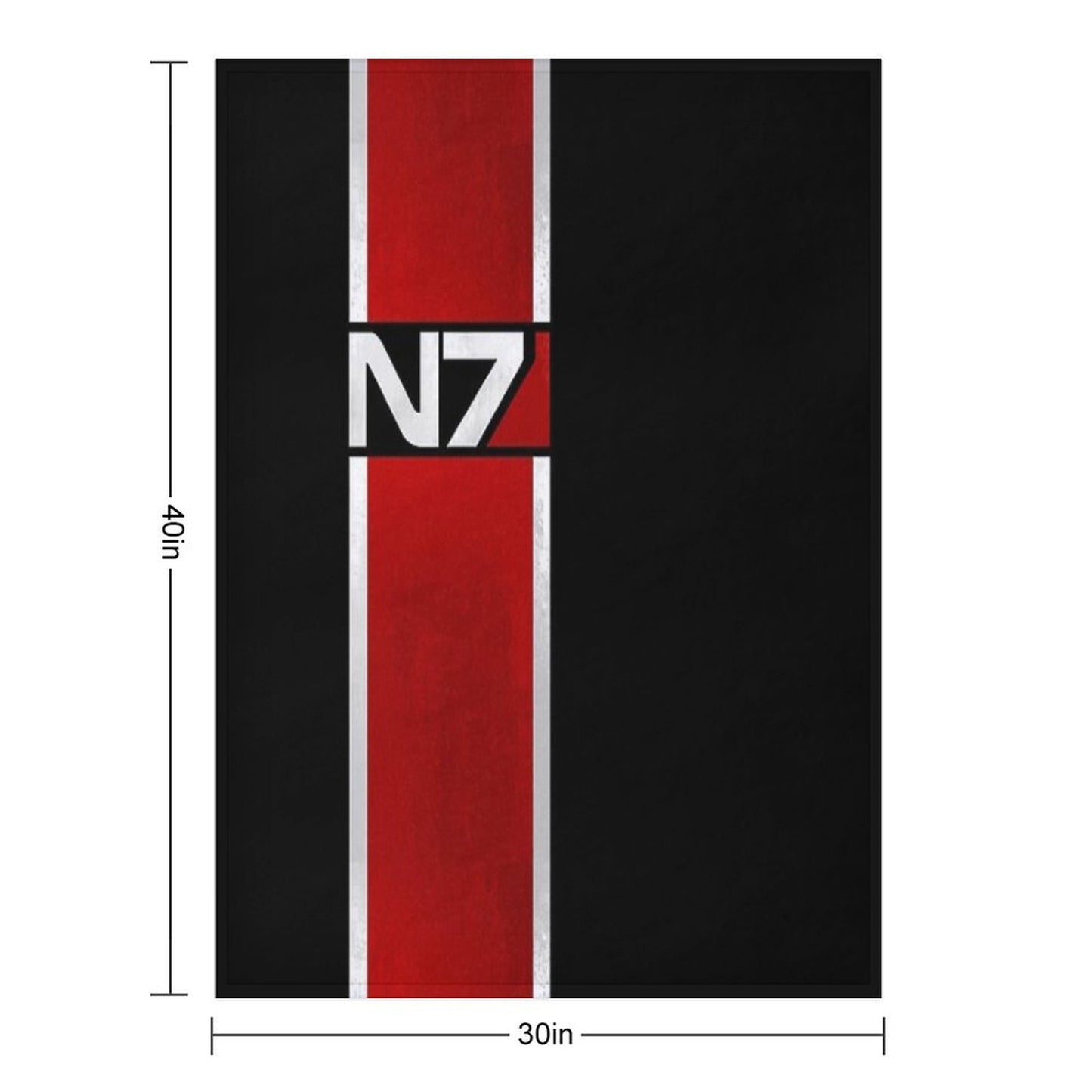 Mass Effect Vertical N7 Throw Blanket