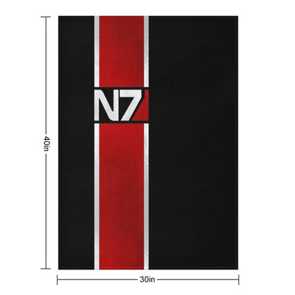 Mass Effect Vertical N7 Throw Blanket