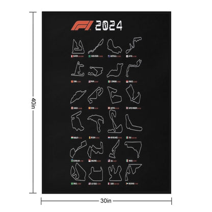 F1 Circuits Throw Blanket