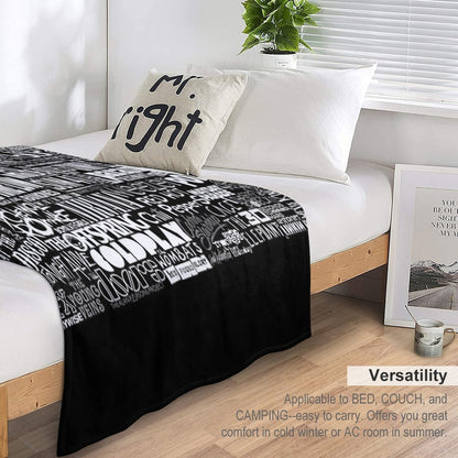 Band Name Collage Throw Blanket