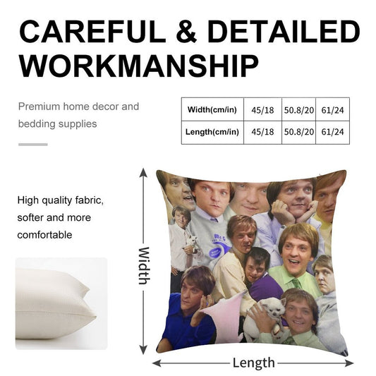 THE MANY MOODS OF MR G Linen Throw Pillow Cover